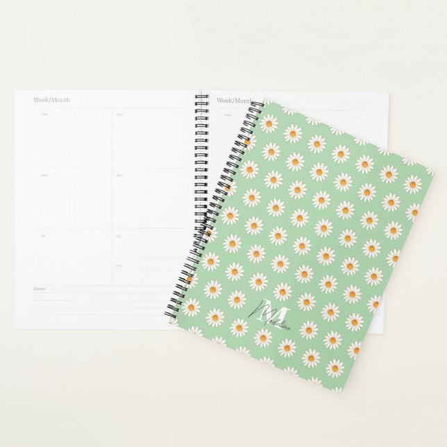 Daisy Floral Planner - Cute & Stylé (Devant avec enveloppe)