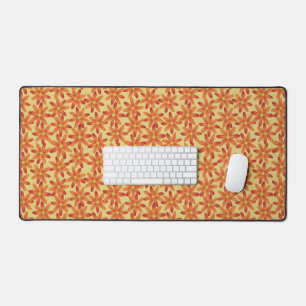 Daisy Floral Retro Sunburst en Jaune Chaud