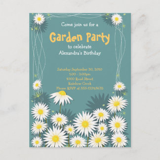 Daisy Garden Anniversaire Fête Invitation 2