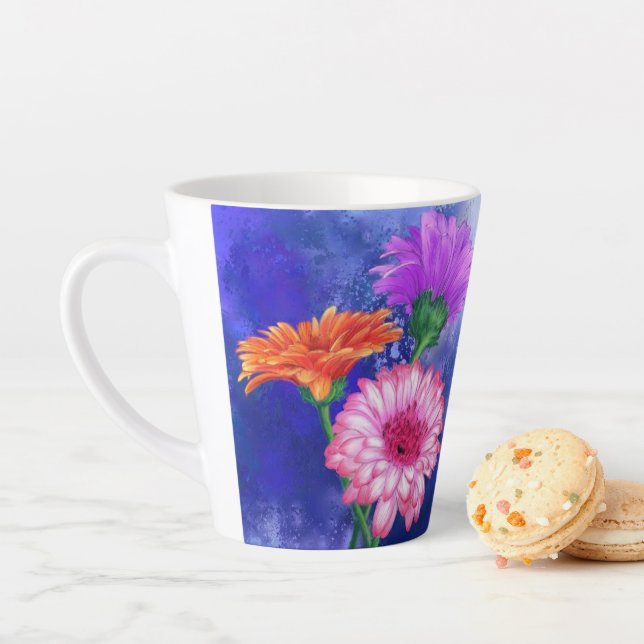 Daisy Gerbera Latte Mug (En situation)