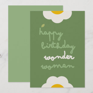 DAISY GREEN - Carte d'invitation florale d'anniver