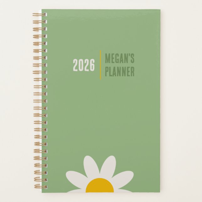 DAISY GREEN - Planificateur floral 2026 (Devant)