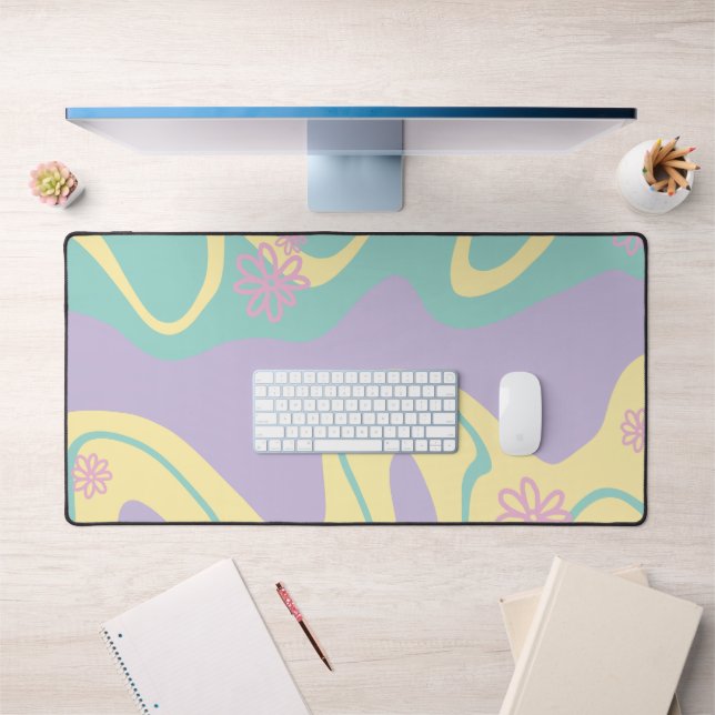 Daisy Groove Pastel Rose, Jaune, Violet & Vert (Bureau 1)