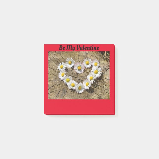 Daisy Heart Valentine Post-It Notes (Devant)