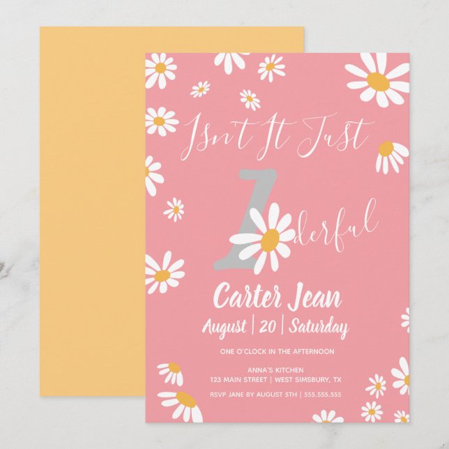 Daisy Hippie Baby Merveilleux premier anniversaire (Devant / Derrière)