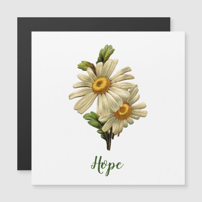 Daisy Hope Inspirational Magnetic Card (Devant / Derrière)