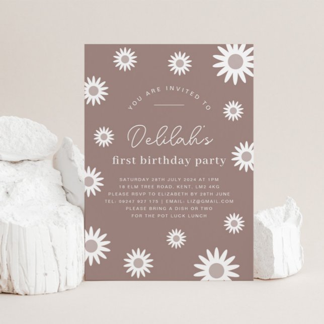 Daisy Invitation d'anniversaire (Créateur téléchargé)