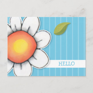Daisy Joy bleu Hello Carte postale