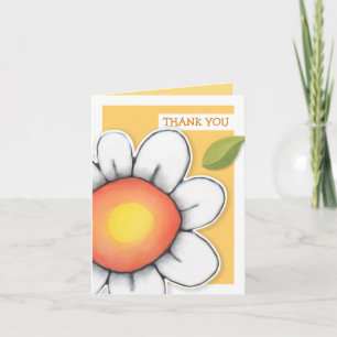 Daisy Joy jaune Merci Carte Note
