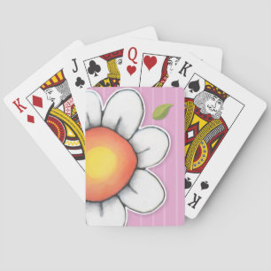 Daisy Joy rayures roses Bicycle® Cartes de jeu