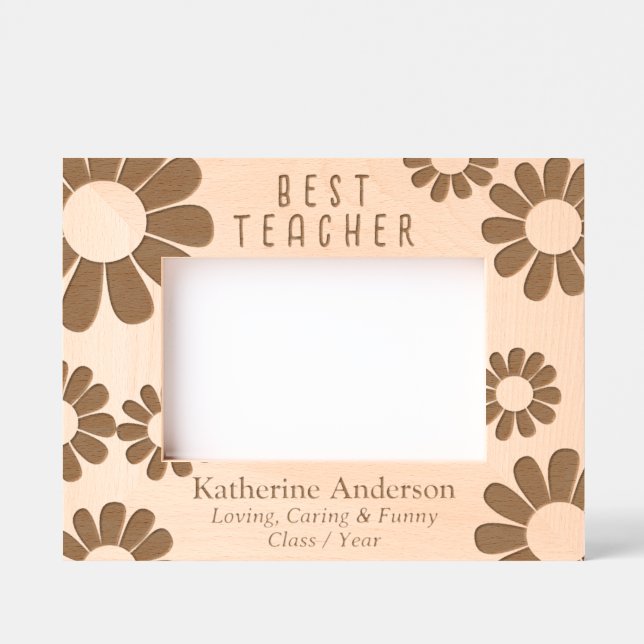 Daisy Meilleur Enseignant Cadres Etched (Recto)