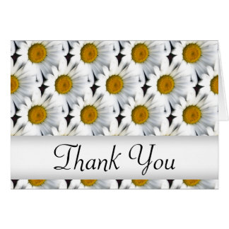 Daisy Motif Carte de remerciements