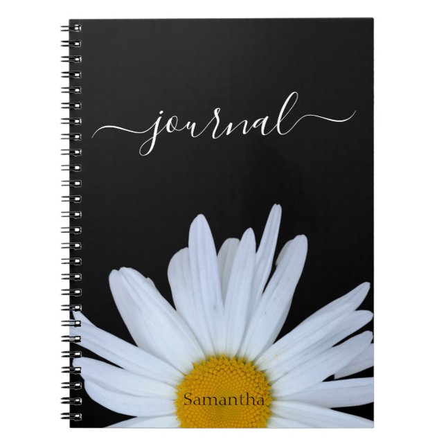Daisy Photo Black Journal Spiral Photo Carnet (Devant)