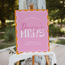 DAISY Pink Hen Party Affiche de bienvenue, Temple 
