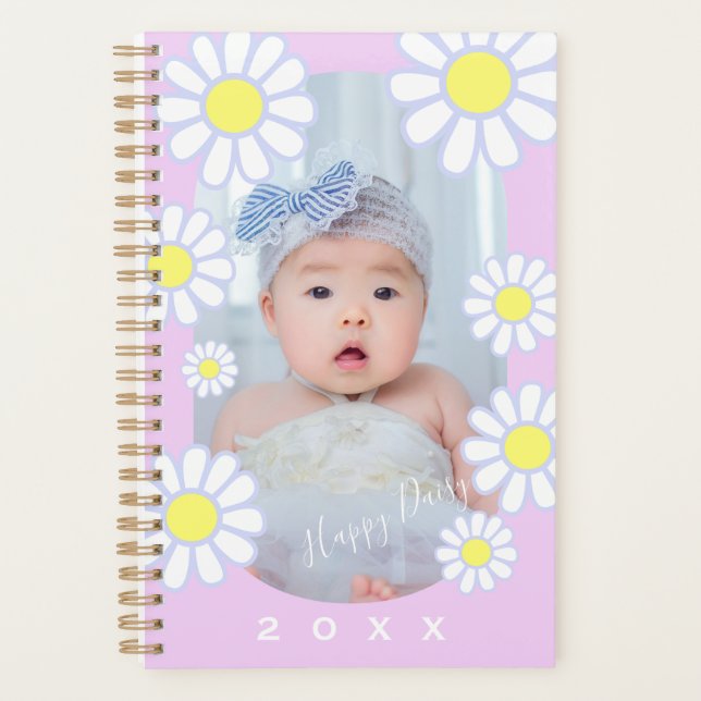 Daisy Simple Pastel Pink Photo Baby (Devant)