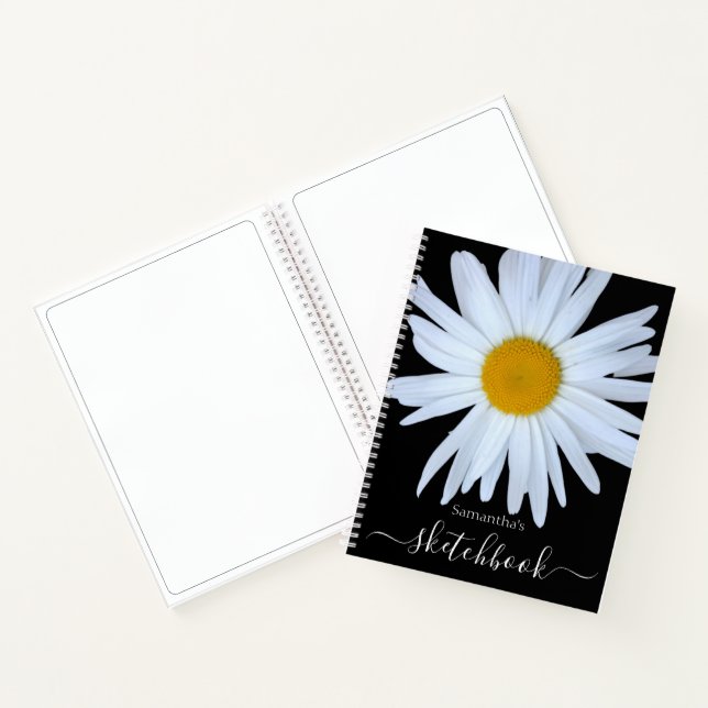 Daisy Sketchbook Carnet de script noir blanc (Intérieur)