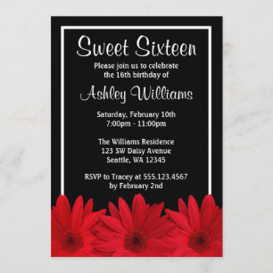 Daisy Sweet 16 Invitations