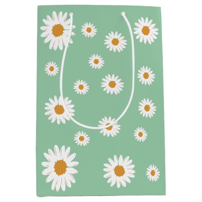 Daisy Thème Fête Baby shower Sac cadeau (Devant)