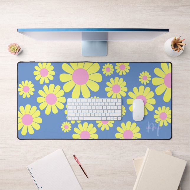Daisy Yellow Blue Bureau Mat (Bureau 1)