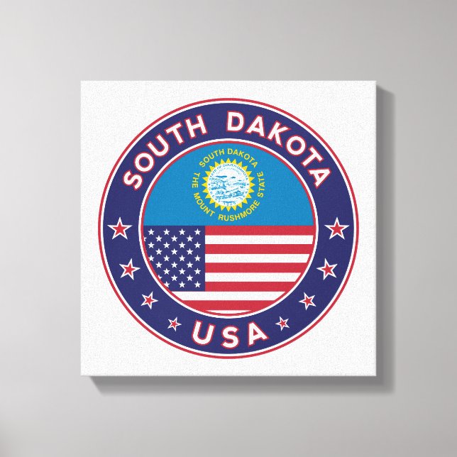 Dakota du Sud, affiche du Dakota du Sud, toile (Recto)