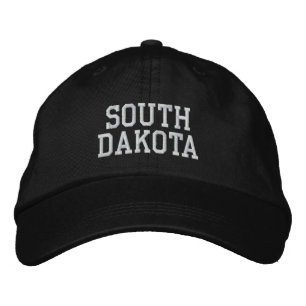 Dakota du Sud brodé Casquette ajustable noir
