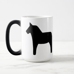Dala Horse Black Magic Mug