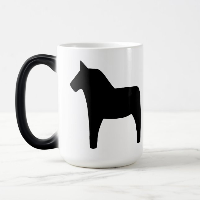 Dala Horse Black Magic Mug (Gauche)