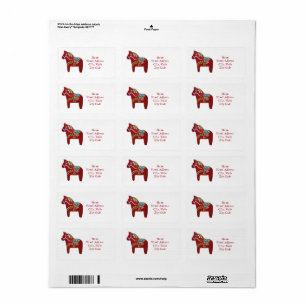 Dala Horse par Julia Persson Morrill Étiquette de 
