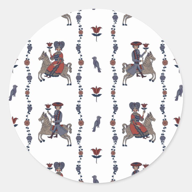 Dala W - Stickers ronds pour la papeterie (Devant)