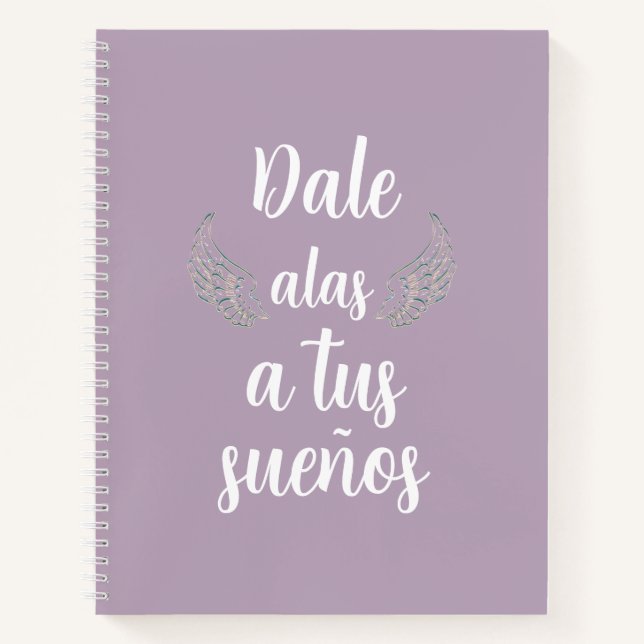 Dale alas a tus sueños Bullet journal rosa (Devant)