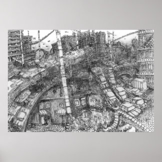 Dallas 2092 (Laver l'encre) - Poster