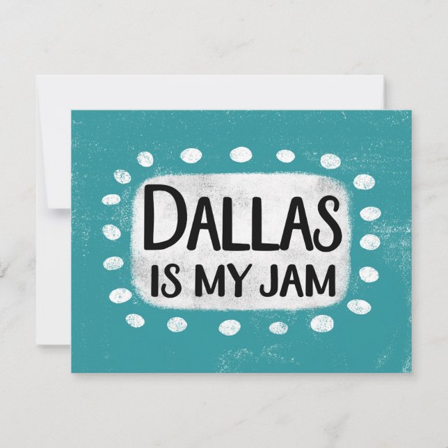 Dallas Est Ma Carte De Voeux De Jam (Devant)