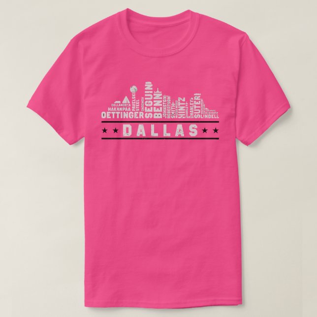 Dallas Hocket Roster Skyline 23 TShirt (Design devant)