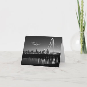Dallas Skyline Dawn Carte de remerciements en nive