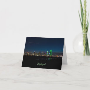 Dallas Skyline Dawn Pano Carte de remerciements