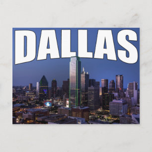 Dallas Texas City Skyline dans la carte postale du
