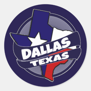 Dallas Texas drapeaux autocollants