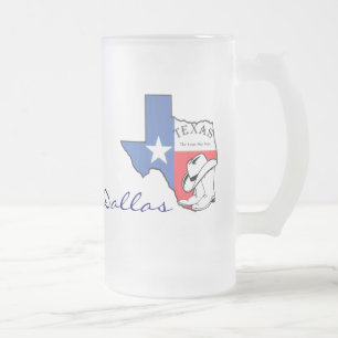 Dallas, Texas State Map avec étoile, Bottes, Mug C