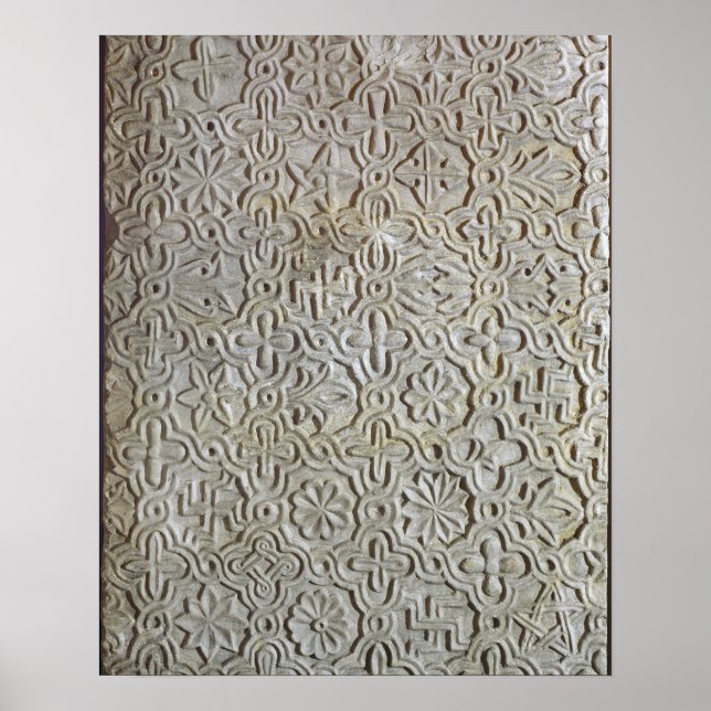 dalle byzantine avec décoration cruciforme, 12ème- (Devant)