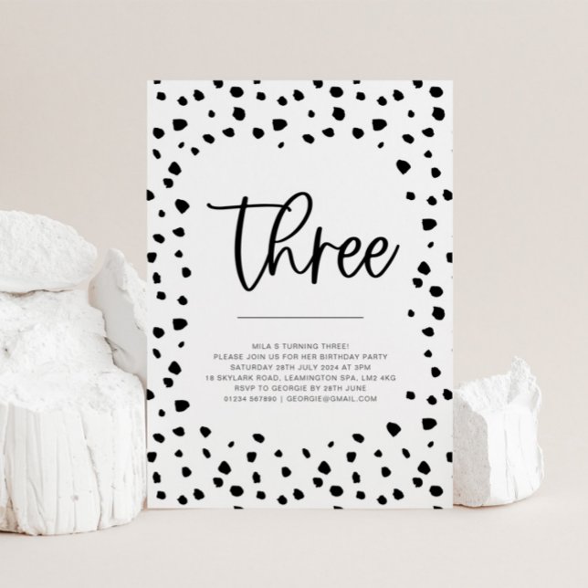 Dalmatie 3e anniversaire Invitation (Créateur téléchargé)