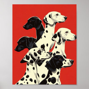 Dalmatie en formation Impression   Art de chien gr