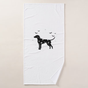 Dalmatien Halloween Lune Silhouette Classique