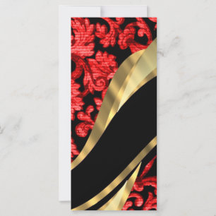 Damas à fleurs rouges et noires