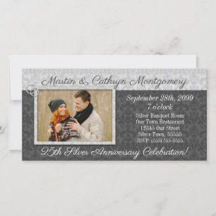 Damas du 25e anniversaire d'argent avec photo
