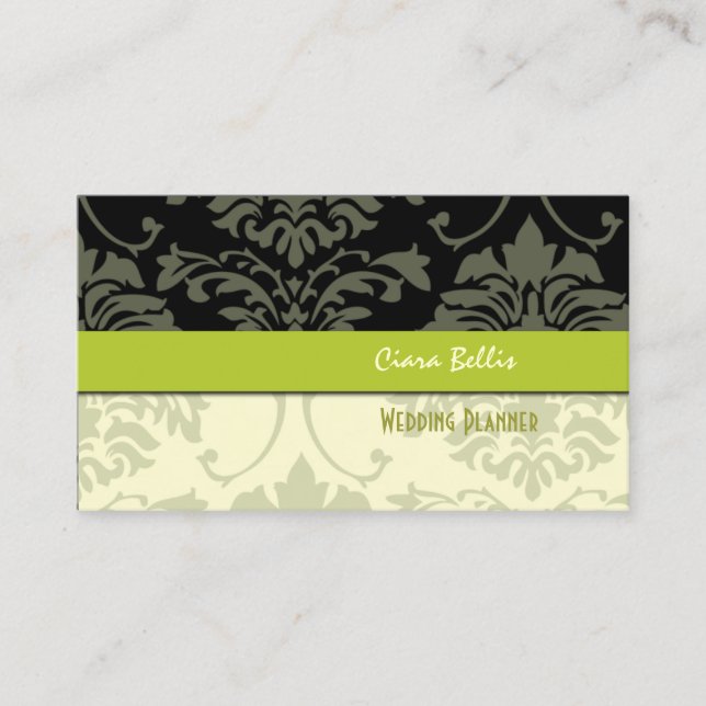 Damas élégant, cartes de visite wedding planners (Devant)