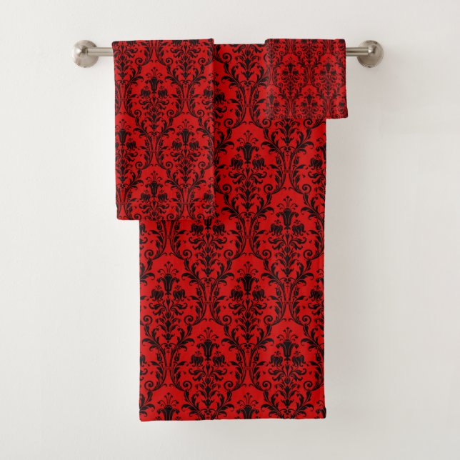 Damas florales rouges et noires 2 (En situation)