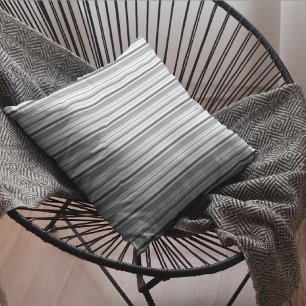 Damas Gris/Rayures Oreillers décoratifs