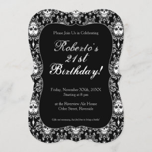 Damas mortes - Chic crâne Sugar Invitations person