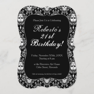 Damas mortes - Chic crâne Sugar Invitations person