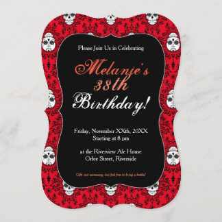 Damas mortes - Chic crâne Sugar Invitations person